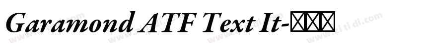Garamond ATF Text It字体转换